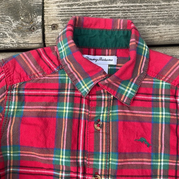 Tommy Bahama Button Up Cotton Plaid Shirt - Picture 2 of 8